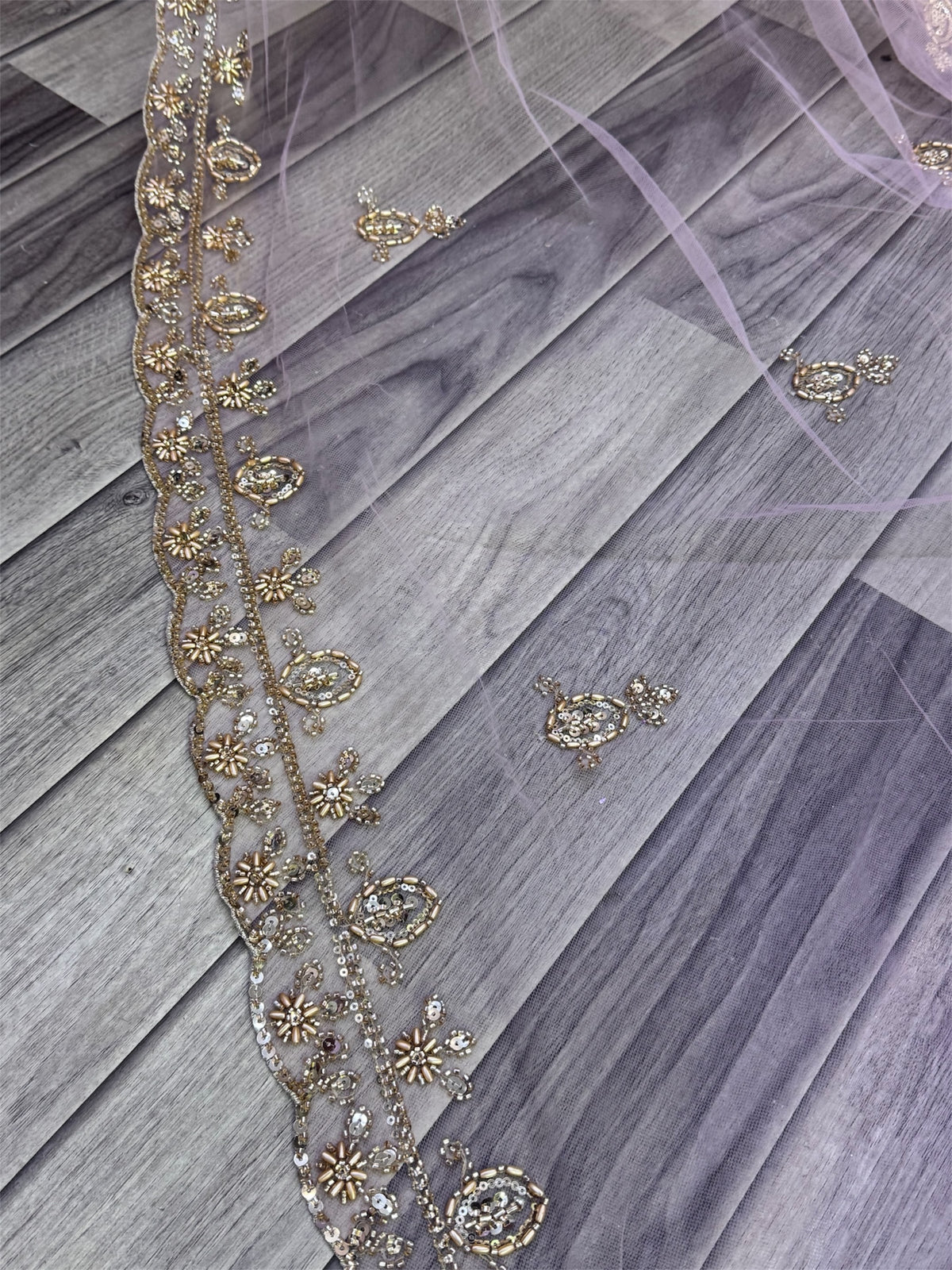 Heavy Border Satin Silk 3PC Suit