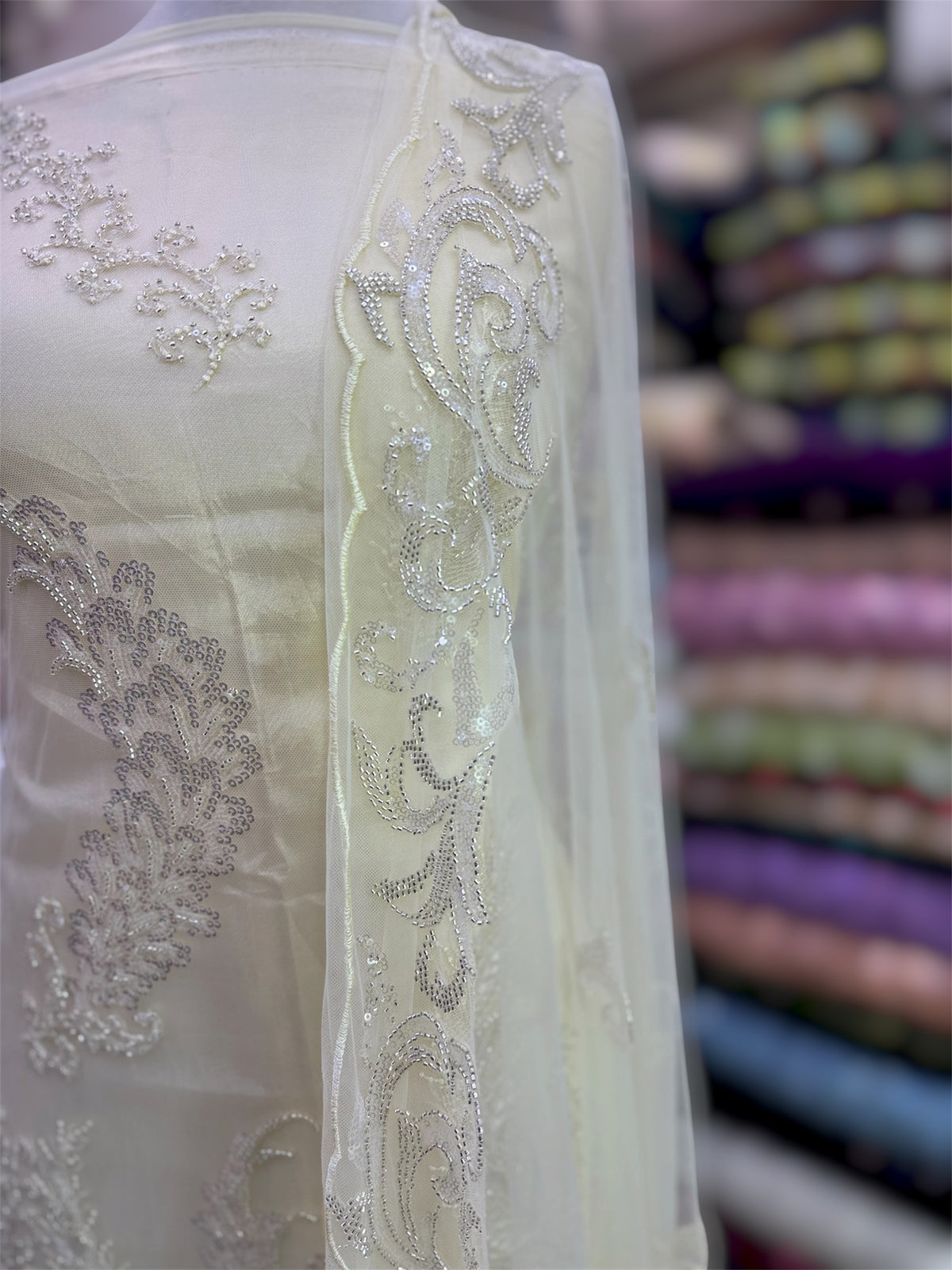 Resham Cut Dana Hand Work