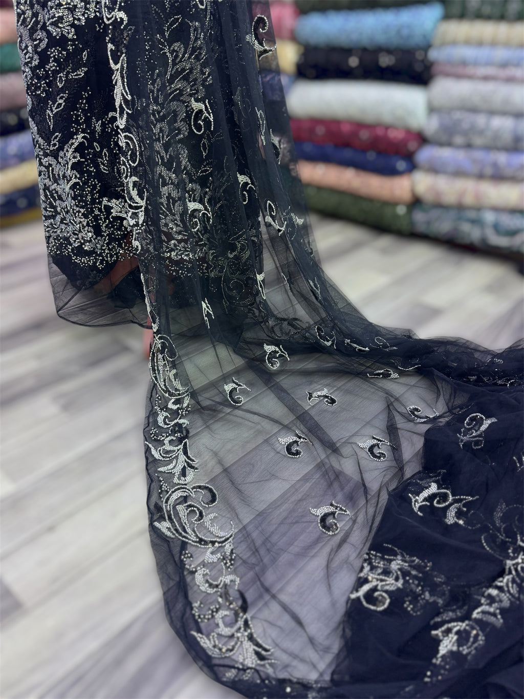 Resham Cut Dana Hand Work