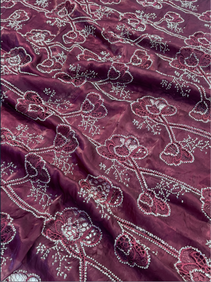 3PC Korean Silk Cutwork