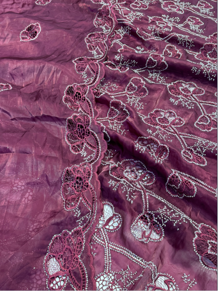 3PC Korean Silk Cutwork